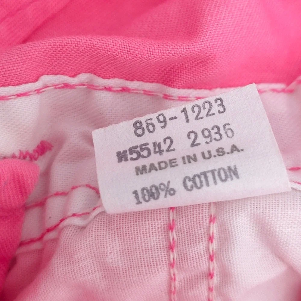 OshKosh Bgosh Girls Pink Cotton Overalls Vintage 90s Size 4T